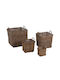 Rattan Decorative Baskets Set 4pcs HomeMarkt