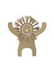 Tresxics Kinder Wandhaken Mehrfachhaken Wandmontiert Metallisch Beige 20x18.5cm 1Stück