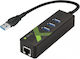 Techly USB Хъб 3 Порта USB 3.2 с Връзка USB-A