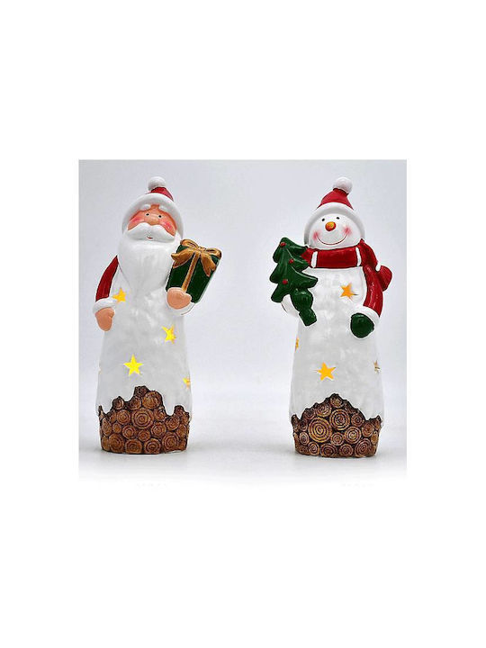 +Efo Christmas Ceramic Battery Lantern 19.5x8.6cm 2pcs