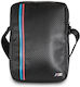 BMW Carbon Tricolor Stripe Τσάντα Δερμάτινο Μαύρο (Universal 8") 1566998745