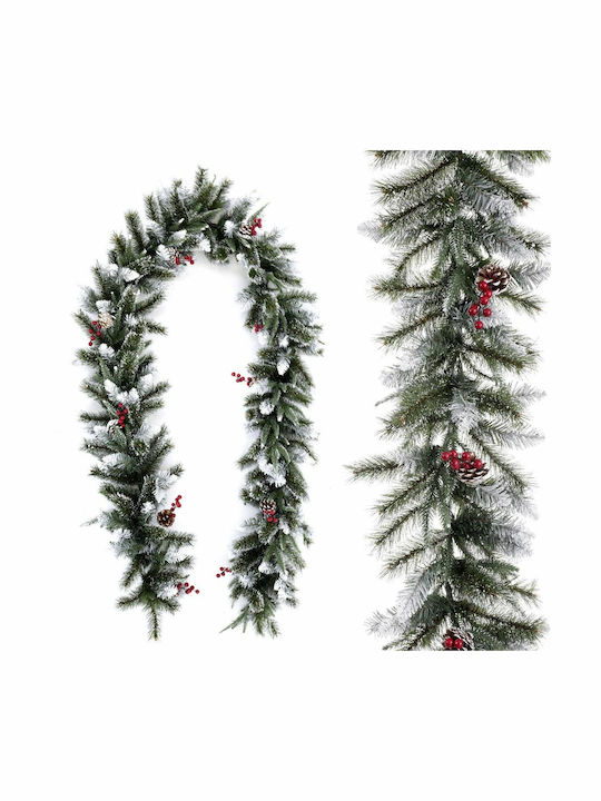 BigBuy Weihnachtliche Farbband Plastik Weiß 270x28cm 1Stück S8803434