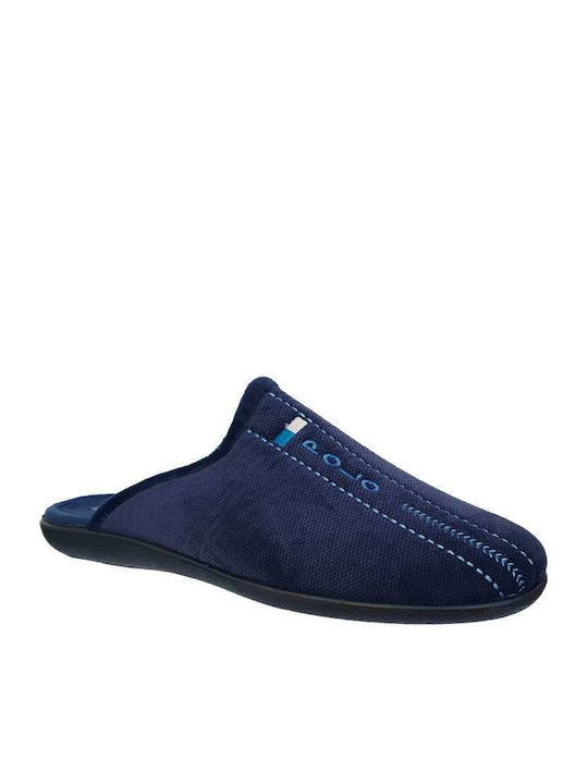 Sabino Winterliche Herrenhausschuhe Blau