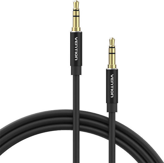 Vention 3.5mm Male To 3.5mm Male Black 5m Audio Cable With Gold Plated Terminals BAXBJ
