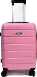 Diplomat Cabin Travel Suitcase Hard Pink with 4 Wheels Height 55cm