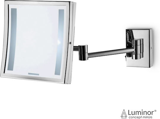 Luminor Magnifying Bathroom Mirror Led 21.5x21.5cm Bronze