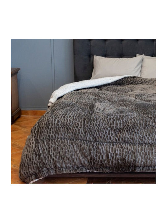 BS Collection Duvet Cover Queen 240x220cm Coral Charcoal 350 GSMGsm