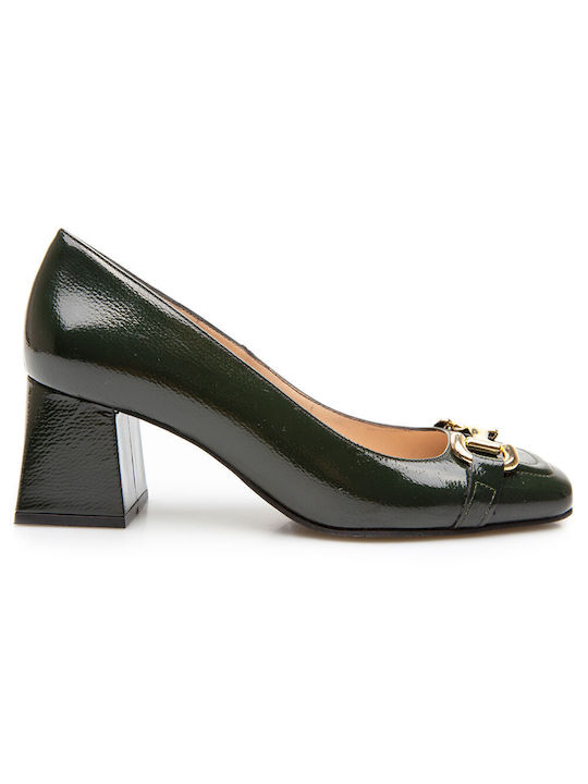 Labrini Patent Leather Green Heels