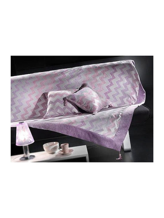 Nima Lounge Slide Ριχτάρι Τριθέσιου Καναπέ Chenille 170x280εκ. Λιλά 02.019.5001