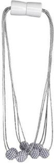 ForHome Tie-Back Rope made of Metal Silver 1pcs