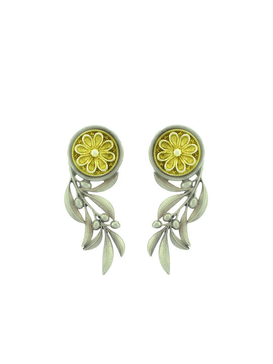 Antwnakakis Earrings made of Silver Gold Plated