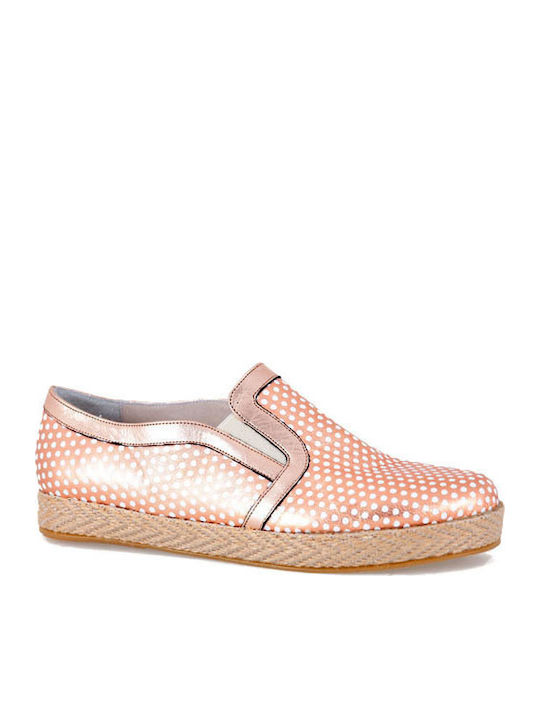 Women's Leather Espadrilles Pink
