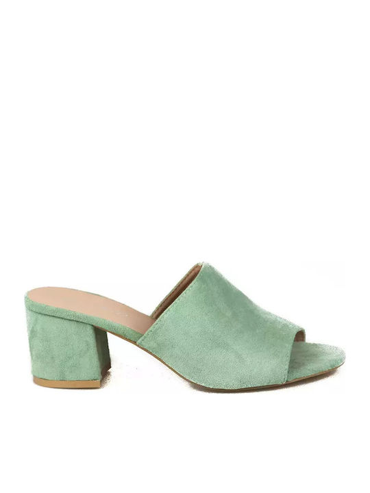 To Be Yourself Δερμάτινα Mules Πράσινα