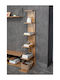 Mini Tars Bookcase Sonoma Black 50x22x150cm