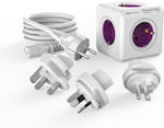 Allocacoc Rewirable PowerCube 4 Positions Purple