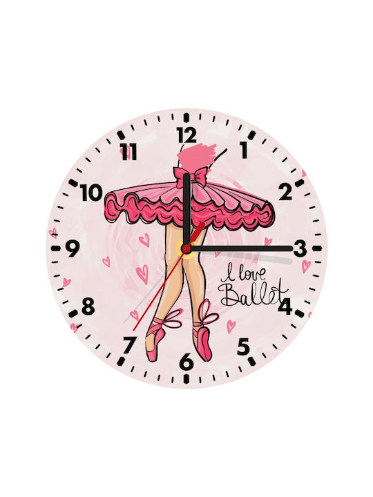 Koupakoupa Wall Clock Wooden Pink Ø20cm