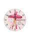 Koupakoupa Wall Clock Wooden Pink Ø20cm