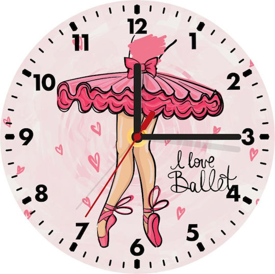 Koupakoupa Wall Clock Wooden Pink Ø20cm