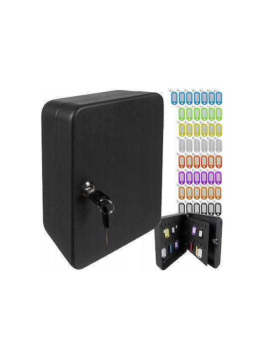 Malatec Metallic Wall Key Hook 48 Hooks With Lock 25x8x20cm