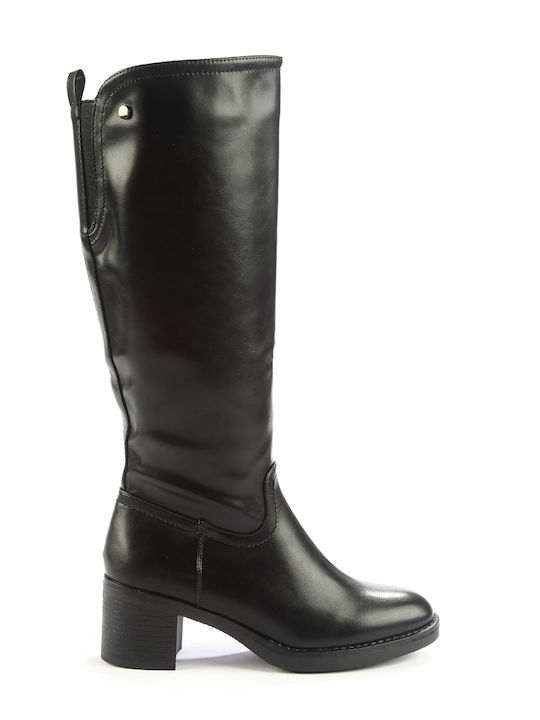 Fshoes Synthetic Leather Women's Boots with Rubber Black