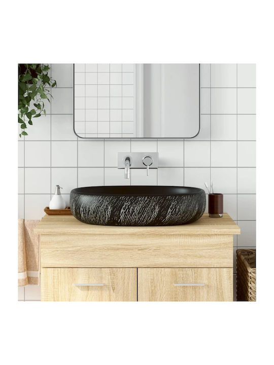 vidaXL Aufgesetztes Waschbecken Keramik 59x40x1...
