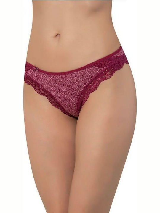 Sexen Βαμβακερό Γυναικείο Slip Μπορντό