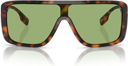 Burberry Sunglasses Brown with Acetate Frame & Green Lens