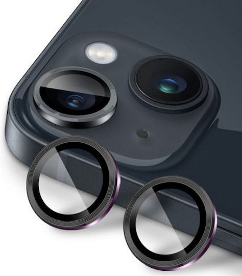 Camera Protection Tempered Glass Black for the IPHONE 14, IPHONE 14 PLUS