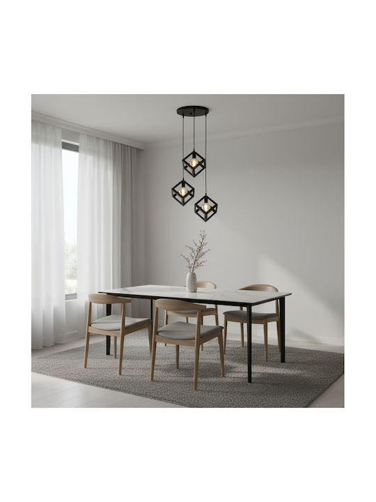 HomeMarkt Pendant Light Black with Socket E27 23cm