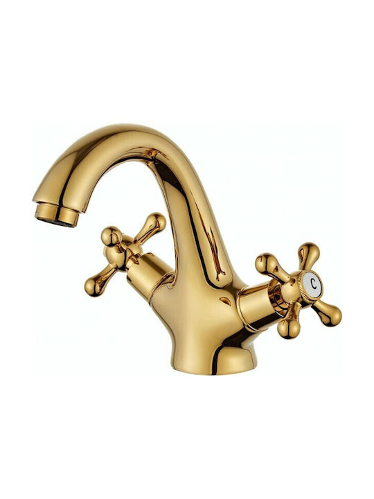 Paini Liberty Mixing Sink Faucet Gold