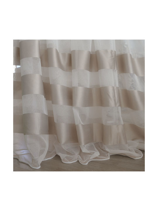 Saray Home Curtain with Grommet Cream-Ivoire-Beige 280x140cm