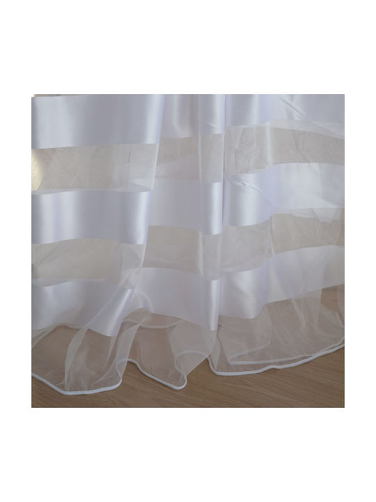 Saray Home Window Curtain with Pencil Pleat White 280x140cm