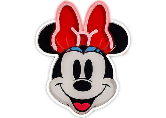 Led Kids Wall Light LED Neon Disney Minnie Printed Face 21.7X26cm
