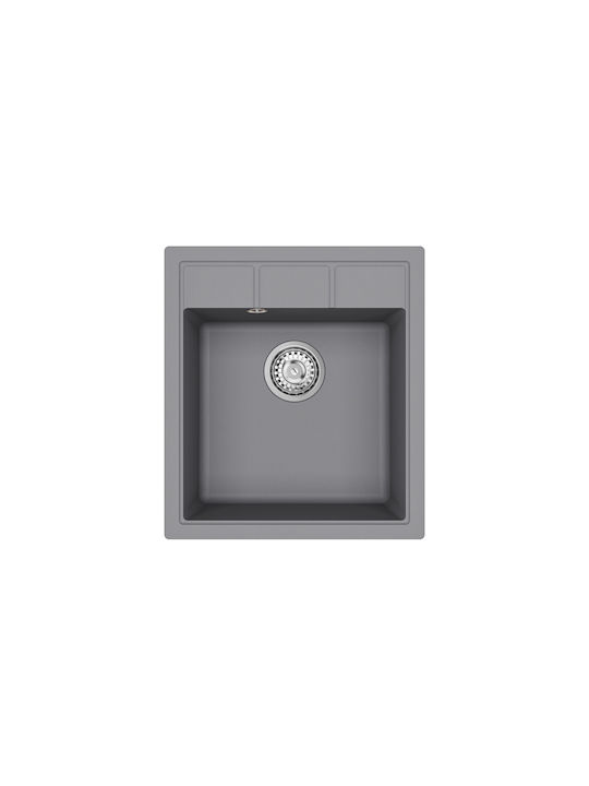 Helika Helika Nova SN100-202 Drop-In Мивка от Синтетичен Гранит Ш46xД51.5см Сив