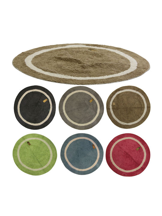 Viosarp Bath Mat Cotton Round Width 100cm (Various Colors)