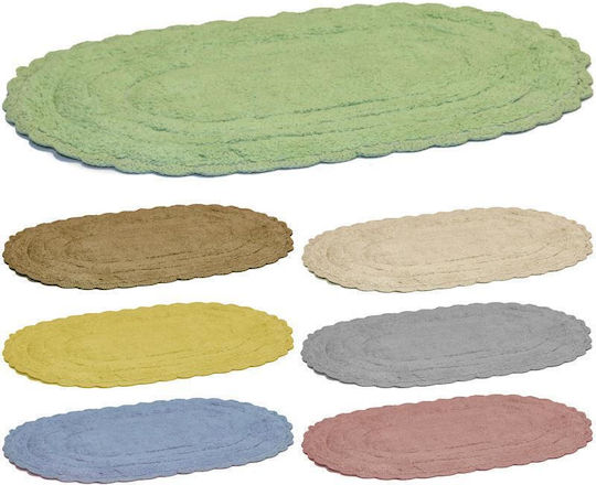 Viosarp Πατάκι Μπάνιου Βαμβακερό Οβάλ Βαμβακερό 50x70εκ. (Διάφορα Χρώματα)