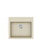 Quadro SQQ100 Drop-In Kitchen Sink Made of Liquid Granite Length 56cm Width 51cm Beige