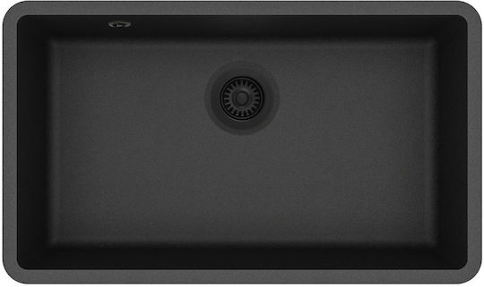 Helika Arca Undermount Kitchen Sink from Liquid Granite 81xP48cm Black