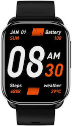 QCY Gs S6 Smartwatch με Παλμογράφο (Μαύρο)