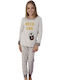 Sevim Kids' Pajamas Winter Cotton Light Grey