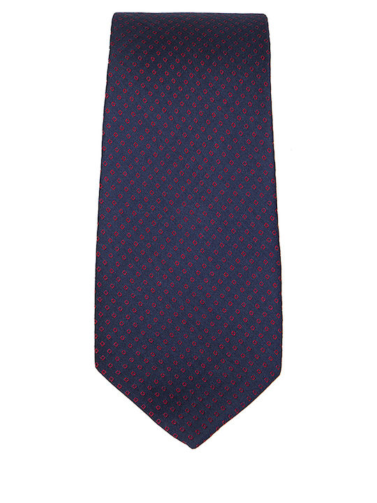 Vardas Men's Tie Silk Printed in Navy Blue Color