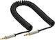 Powertech Καλώδιο Ήχου 3.5mm male - 3.5mm male Μαύρο 1.8m με Επίχρυσους Ακροδέκτες CAB-J058