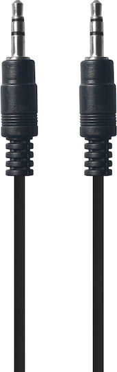 Powertech Καλώδιο Ήχου 3.5mm male - 3.5mm male Μαύρο 1.5m PTR-0145