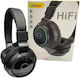 Andowl 8515 Bluetooth Wireless Over Ear Headphones with Radio with 6 hours of Operation Black