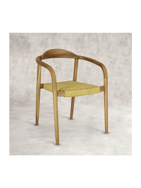 Dining Room Wooden Chair Natural 65x56x76cm