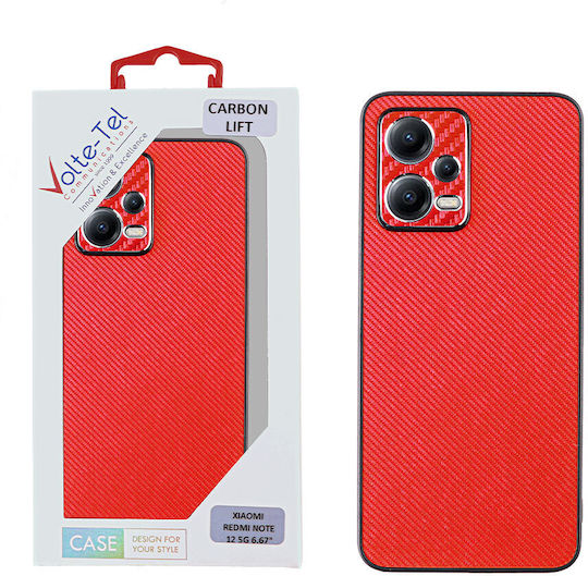 Volte-Tel Carbon Lift Back Cover Σιλικόνης Κόκκινο (Redmi Note 12 5G)