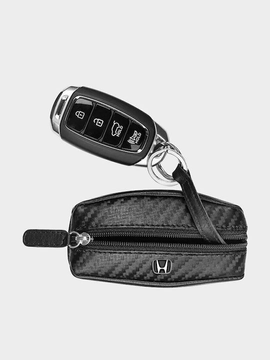 Honda Μπρελόκ Δερμάτινο Μαύρο