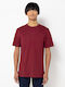 The Bostonians Herren T-Shirt Kurzarm Burgundisch