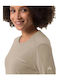 Women's Athletic Blouse Long Sleeve Brown