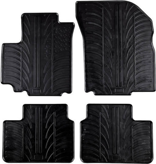 Apesan Set of Front and Rear Mats 4pcs for Fiat Sedici Suzuki SX4 Black